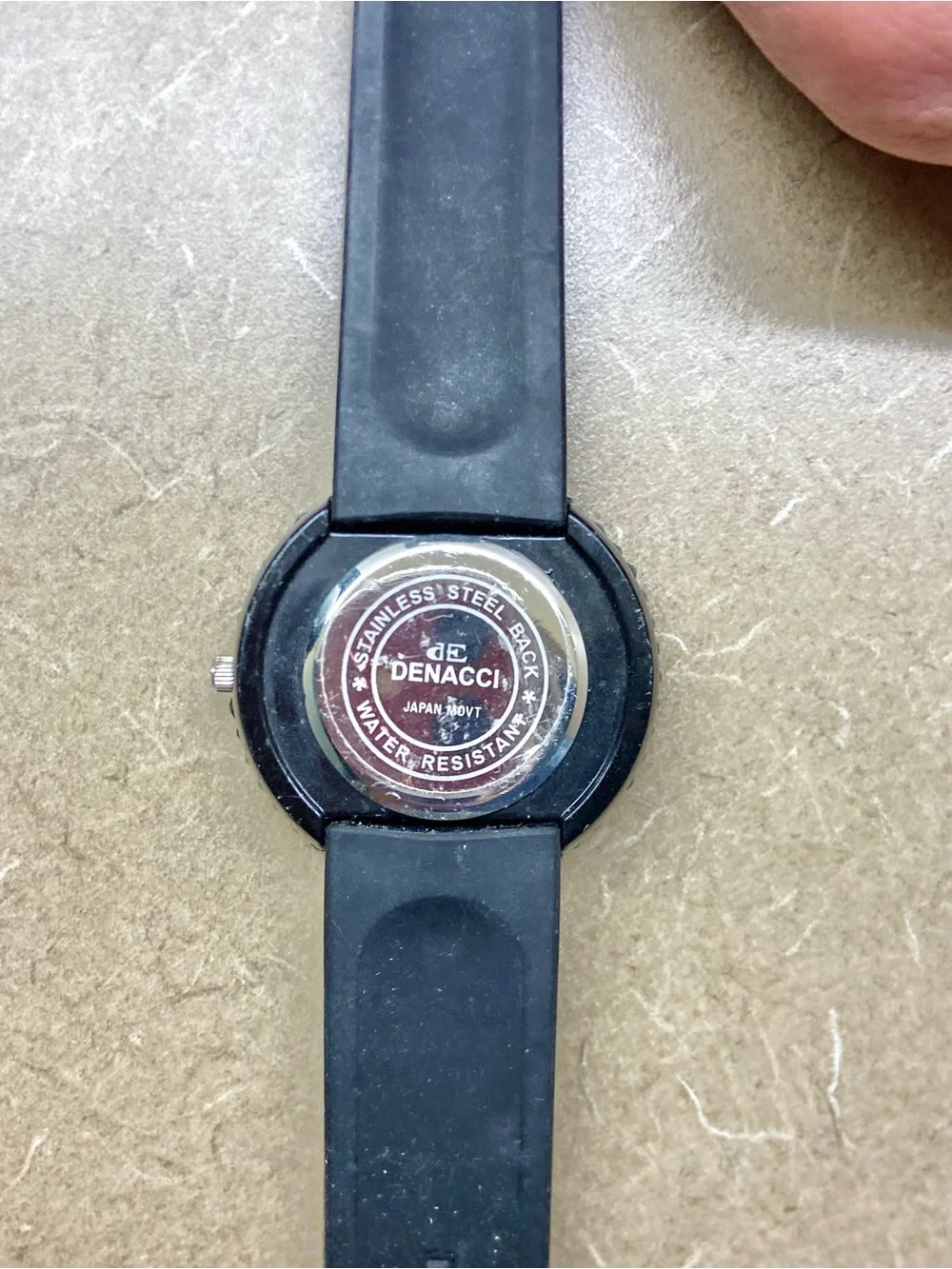 Black Crystal Bezel Quartz Watch